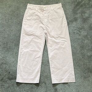 6397 Made in Italy High Waisted Cotton Blush Pink Cropped Pants size 28